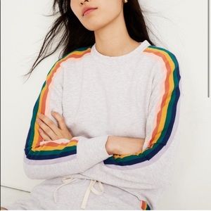 Madewell Rainbow Crew Sweatshirt - NWOT - sz L